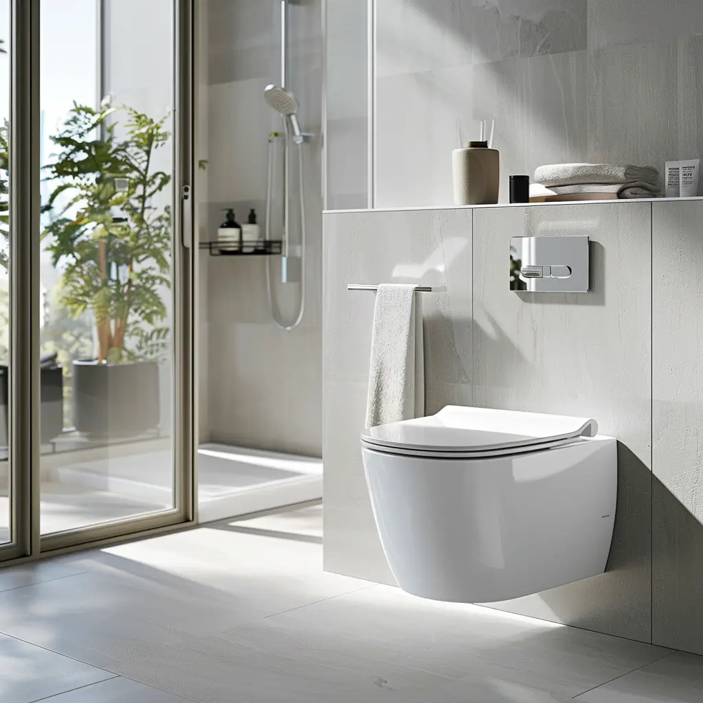 Reformas de baño en Valladolid Clima Natural, baño con inodoro colgante